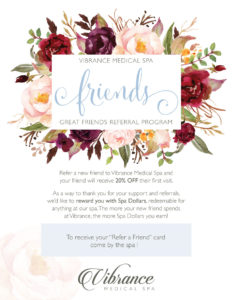 vibrance medical spa VIP referral form